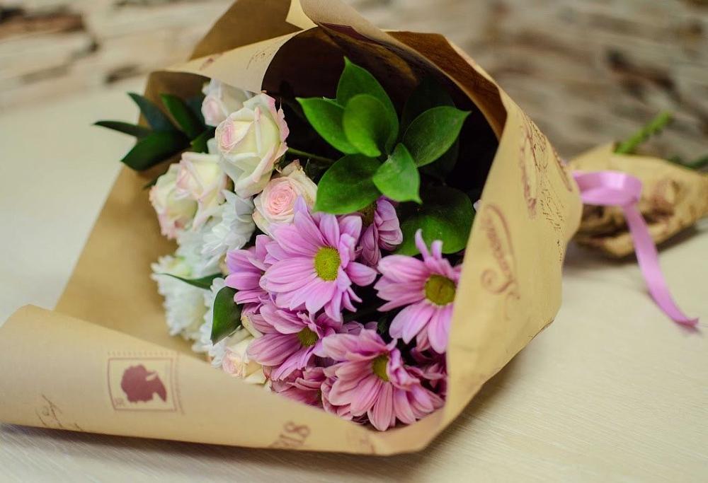 Букет цветов из: Розы и Хризантемы в Калиновском