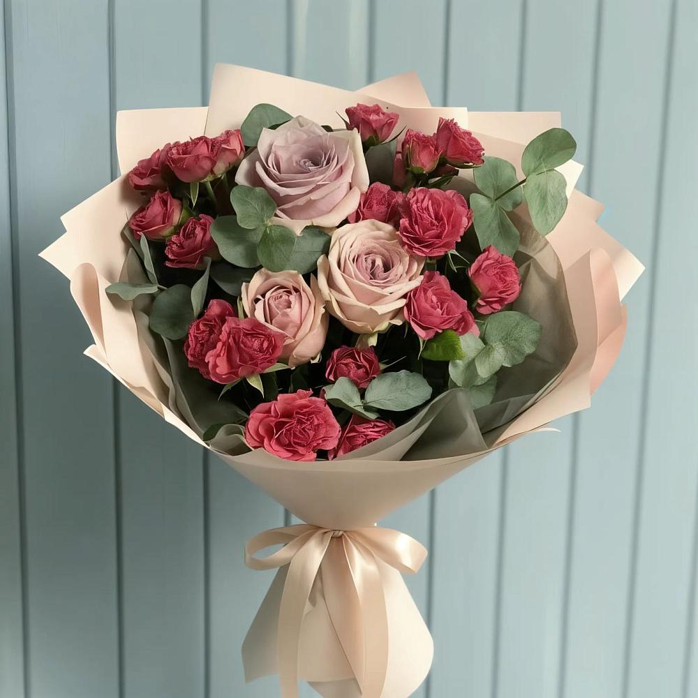 Букет цветов из: Гвоздики и Розы в Калиновском