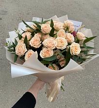 Букет Кремовые розы Латте в Калиновском