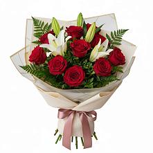 Букет цветов из:  Лилии и Розы в Калиновском