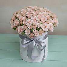 Цветочная композиция из Розы в шляпной коробке в Калиновском