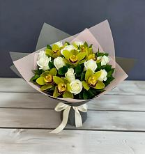 Букет цветов из:  Орхидеи и Розы в Калиновском