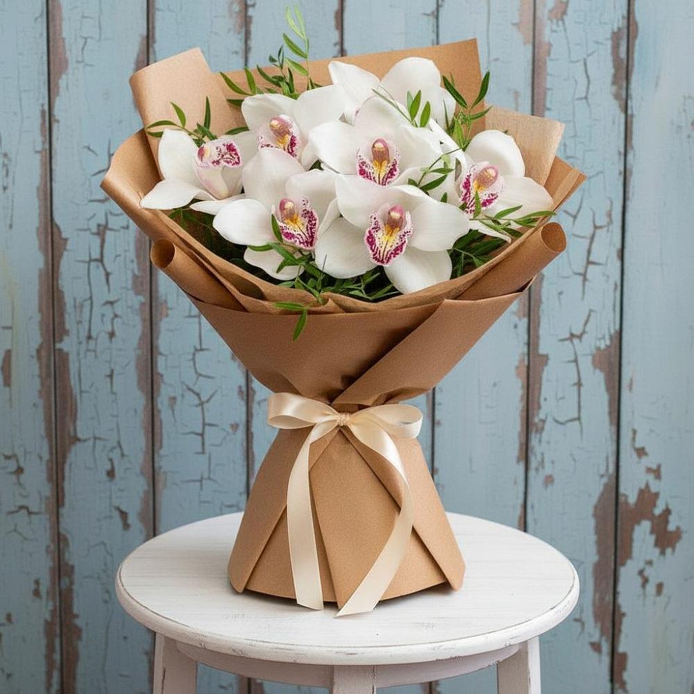 Букет цветов из: Орхидеи и Розы в Калиновском