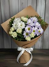 Букет цветов из:  Хризантемы и Розы в Калиновском
