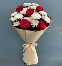 Букет цветов из:  Розы и Хризантемы в Калиновском
