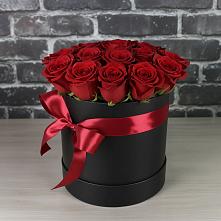 Цветочная композиция из Розы в шляпной коробке в Калиновском