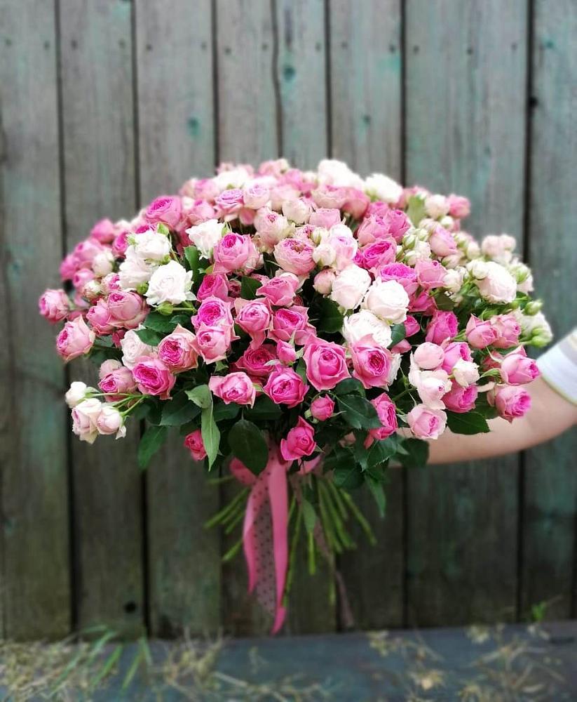 Букет Розовые кустовые розы Натали и Лав Лидия в Калиновском