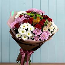 Букет цветов из:  Розы, Хризантемы и Альстромерии в Калиновском
