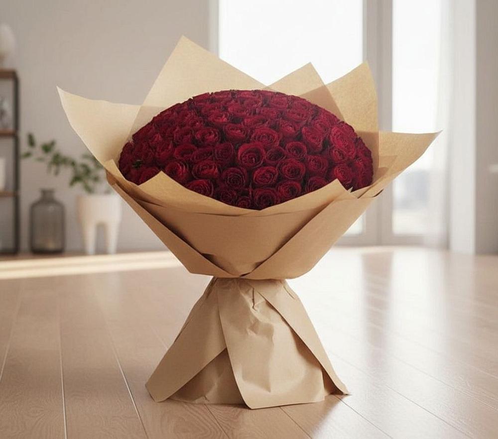 Букет 101 Красная роза в Калиновском