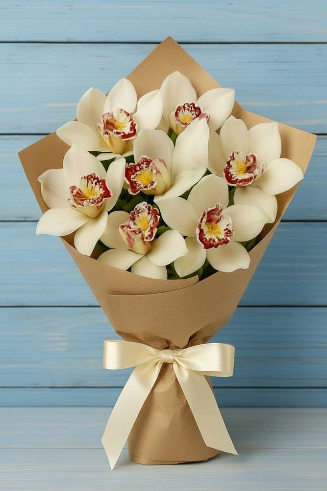 Букет цветов из: Орхидеи и Розы в Калиновском