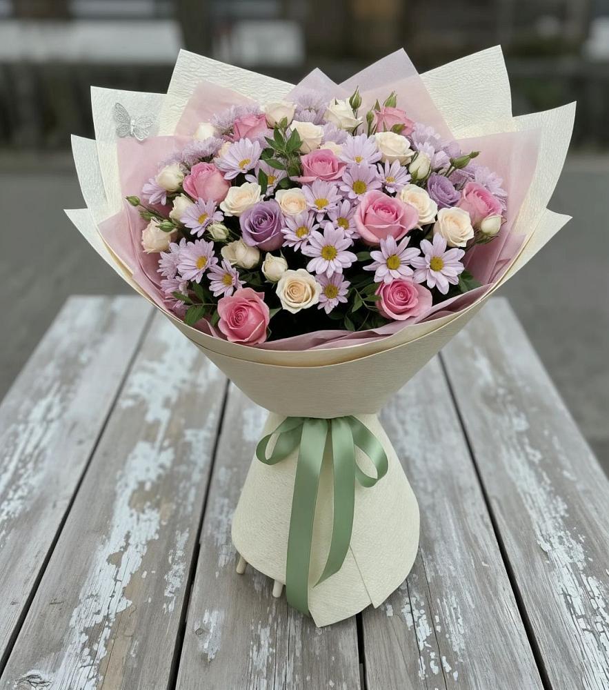 Букет цветов из: Розы и Хризантемы в Калиновском